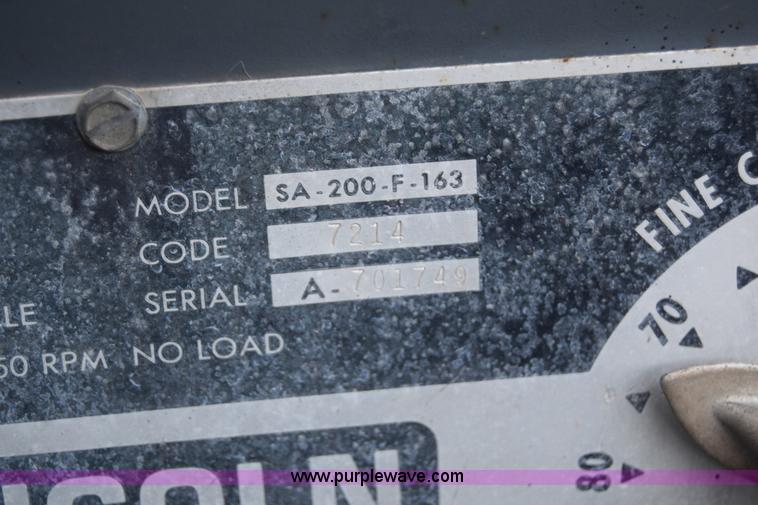image for item L2525 Lincoln SA200 arc welder