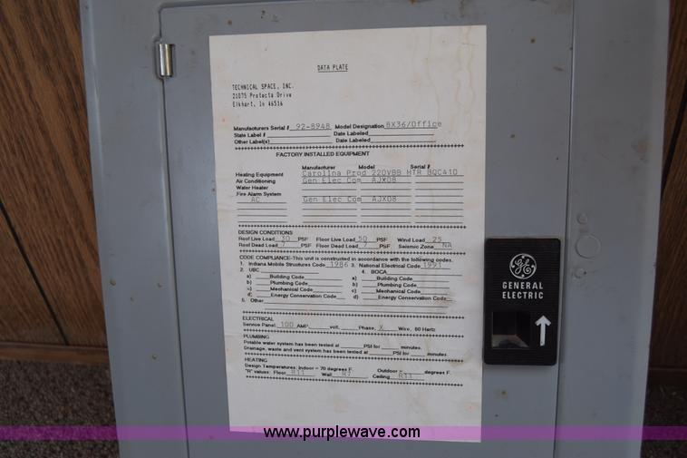 image for item L2549 1992 Technical Space office trailer