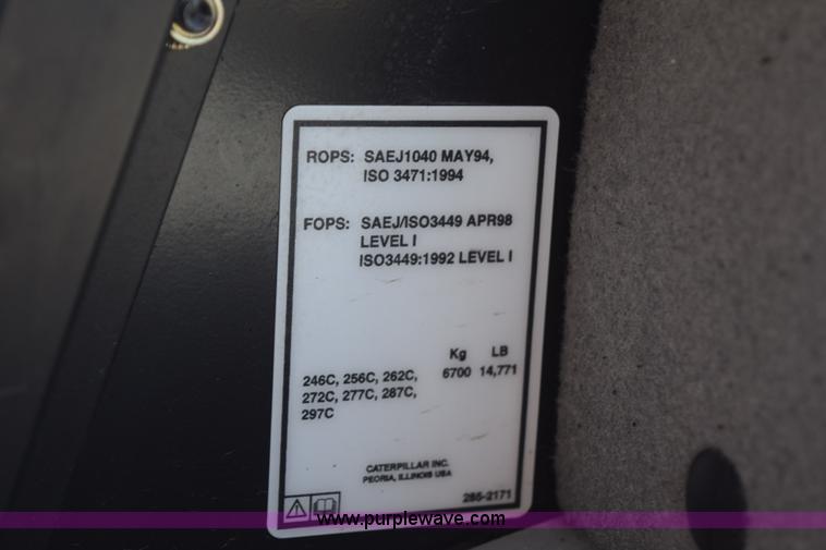 image for item L2554 2011 Caterpillar 289C skid steer