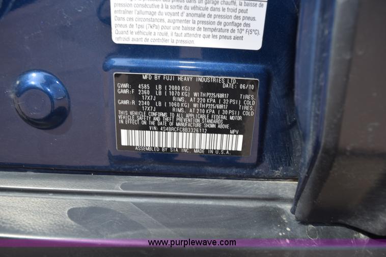 image for item L2679 2011 Subaru Outback