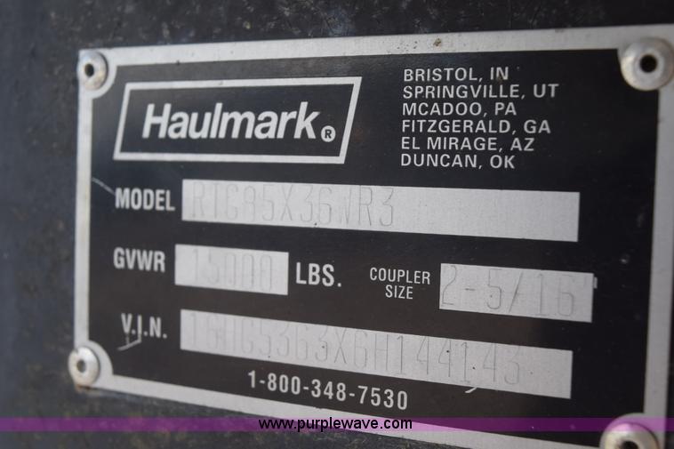 image for item L3343 2006 Haulmark RTG85X36WR3 enclosed cargo trailer