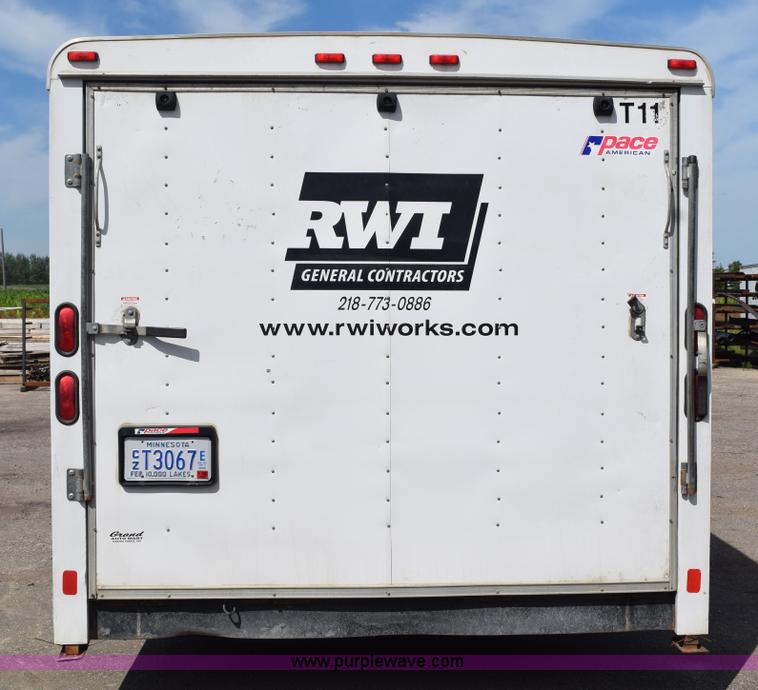 image for item L3344 2007 Pace enclosed cargo trailer