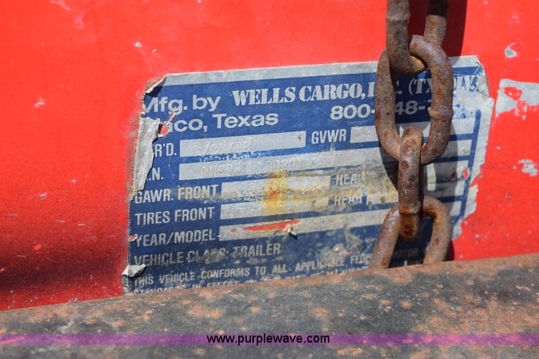image for item L3345 1998 Wells Cargo enclosed cargo trailer
