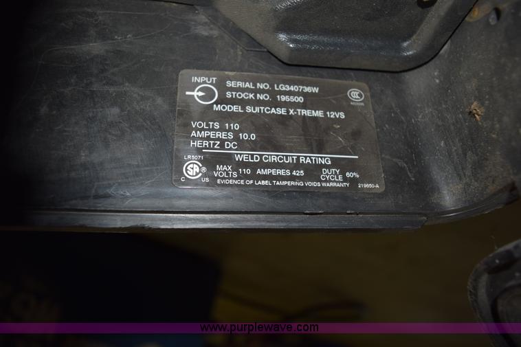 image for item L3377 Miller X-treme 12VS suitcase welder