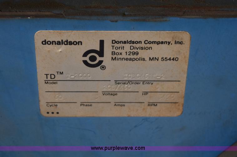 image for item L3385 (2) Donaldson Company torit air cleaning units