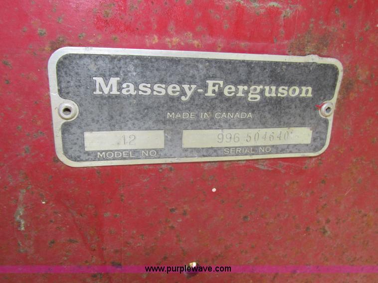 image for item H4543 1965 Massey-Ferguson 12 small square baler
