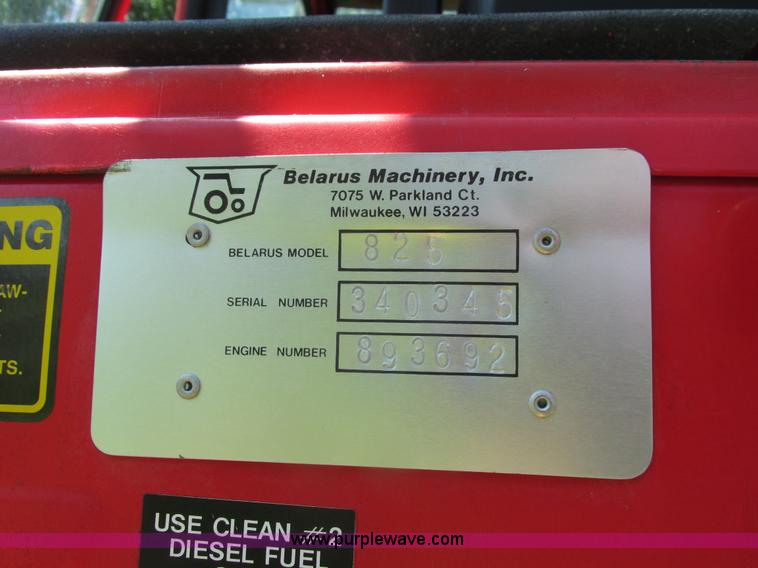 image for item H4548 Belarus 825 MFWD tractor