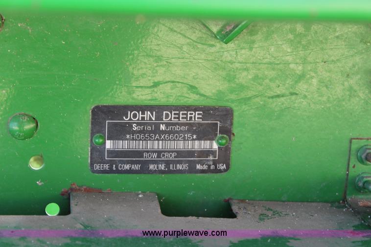 image for item J5839 1995 John Deere 653A row crop head