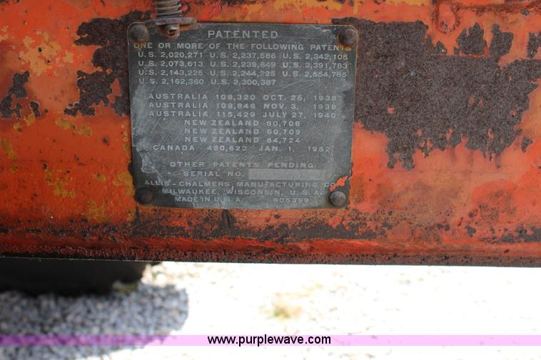 image for item J5869 1954 Allis Chalmers D rigid frame motor grader