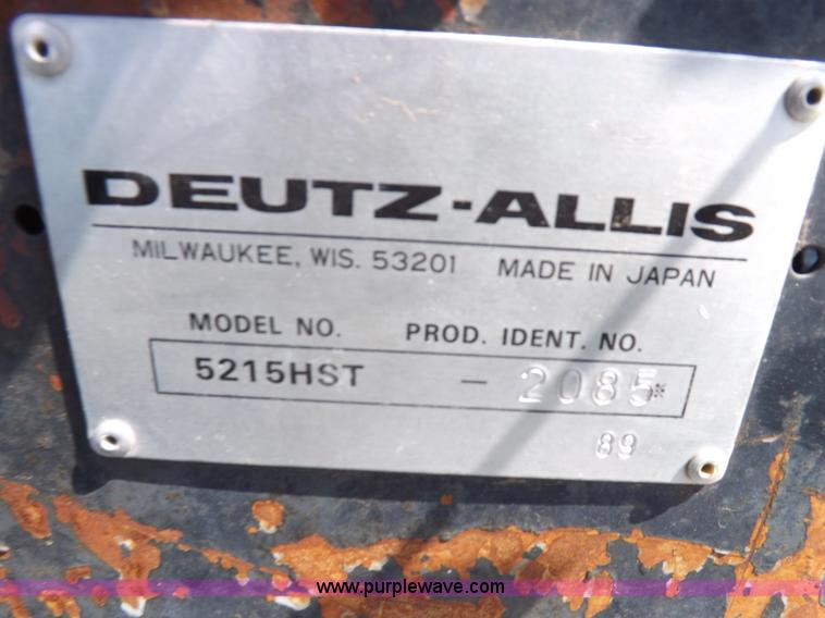 image for item J6946 Deutz Allis 5215 HST MFWD tractor