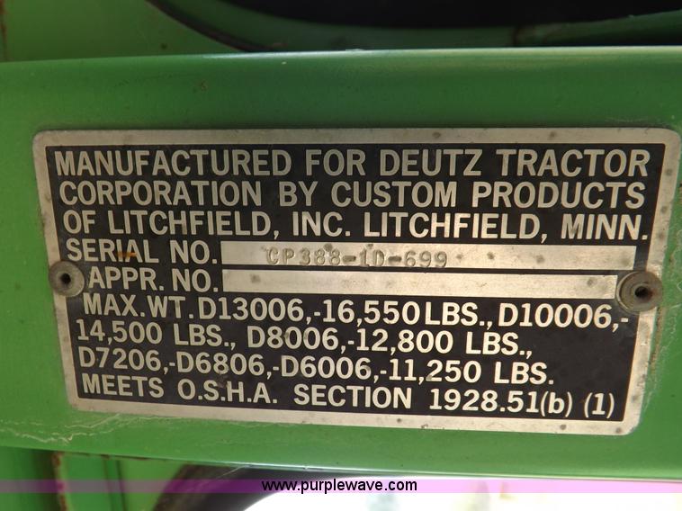 image for item J6950 Deutz D13006 MFWD tractor