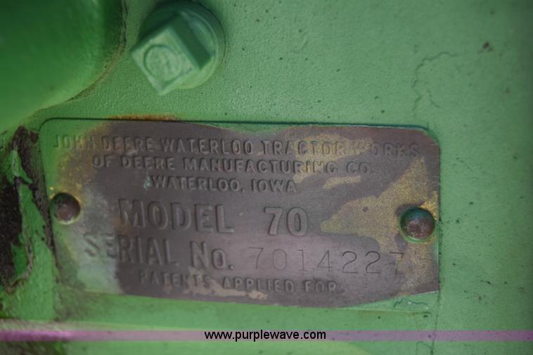 image for item J7905 1954 John Deere 70 tractor