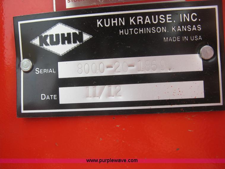 image for item K8685 2013 Kuhn-krause 8000 Excelerator vertical tiller