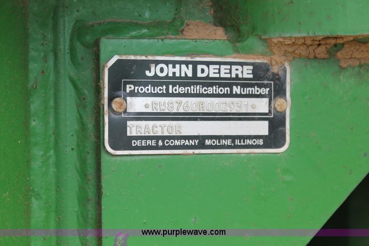 image for item L4349 1990 John Deere 8760 4WD tractor