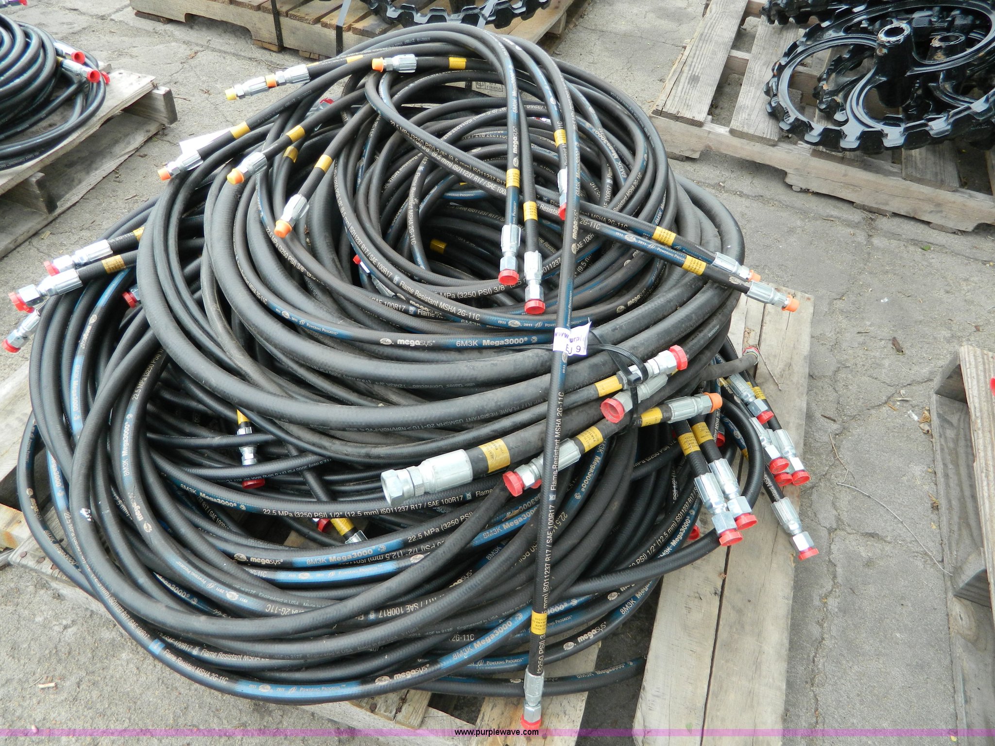 Assorted hydraulic hoses in Assaria, KS Item BJ9120 sold Purple Wave