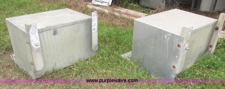 image for item AV9170 (2) aluminum under bed storage boxes