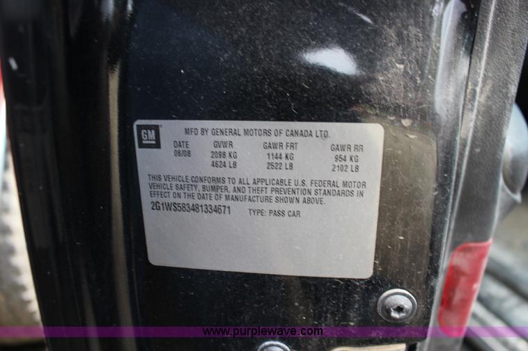 image for item F7967 2008 Chevrolet Impala Police