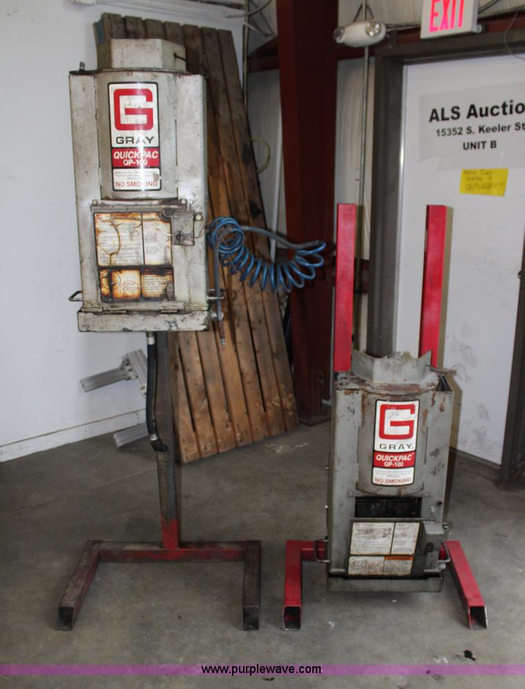 (2) Grey Quickpac QP100 oil filter crushers in Olathe, KS Item J5879 sold Purple Wave