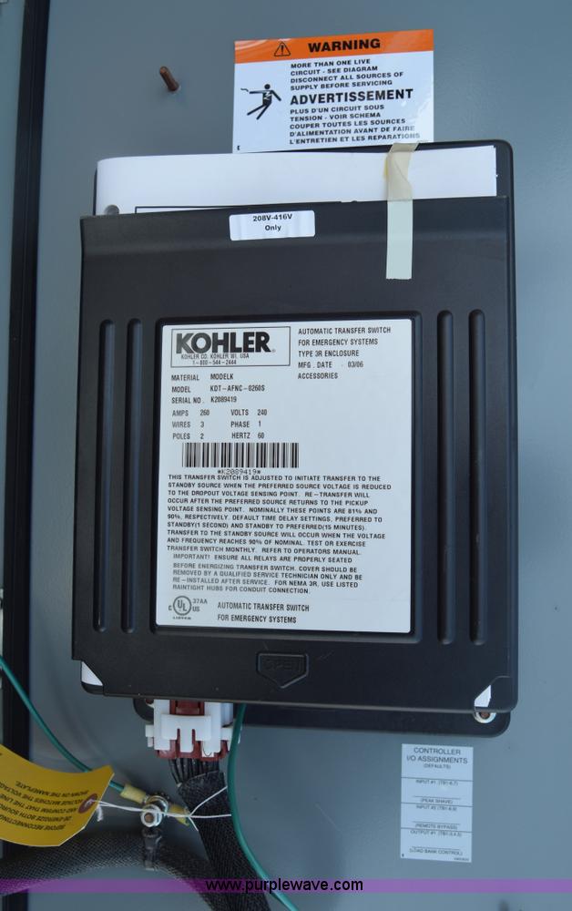 image for item J7994 Kohler 4P5W generator