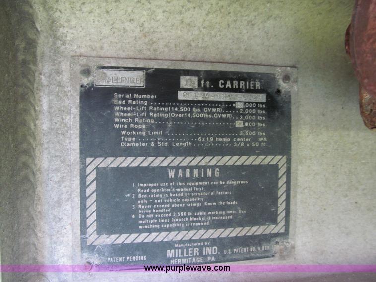 image for item K5735 1992 International 4600 rollback truck