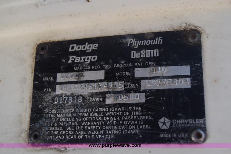 image for item L2715 1980 Dodge D40 bucket truck