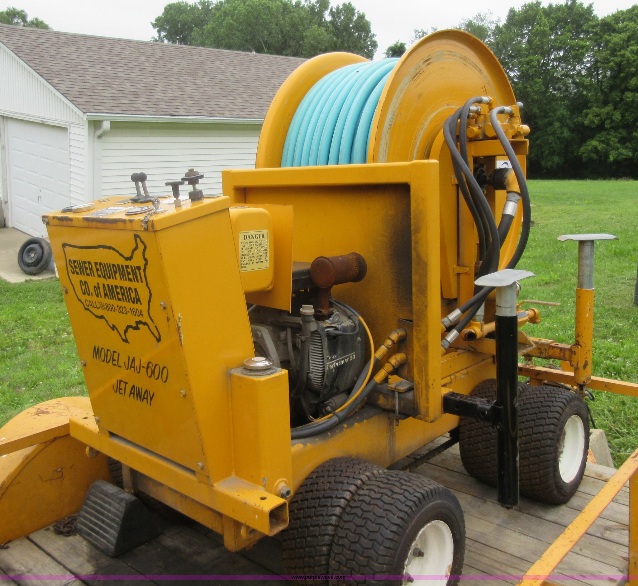 Jetaway JAJ600 sewer machine in Sugar Creek, MO Item I2810 sold Purple Wave