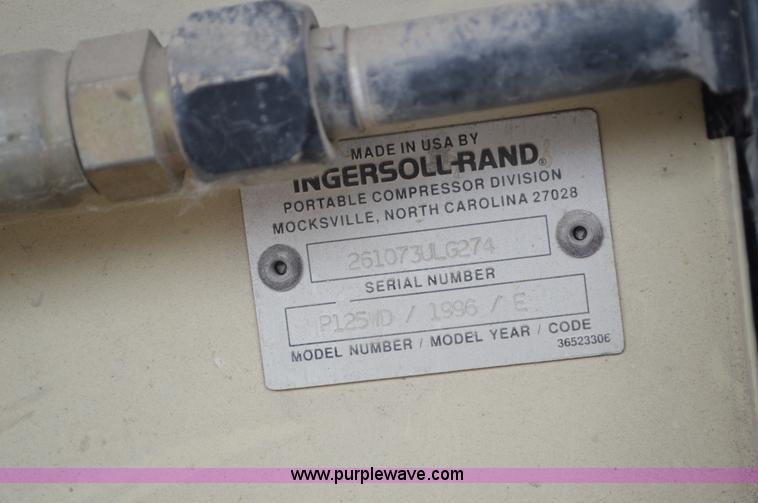 image for item G3669 Ingersoll Rand P125WD air compressor
