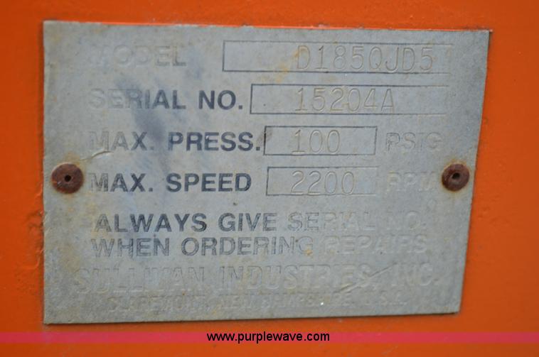 image for item G3670 Sullivan D185QJD51 air compressor