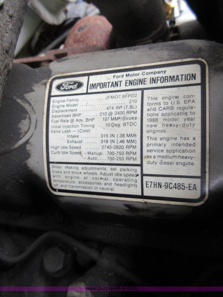 image for item I2074 1988 Ford F800 sewer jet truck