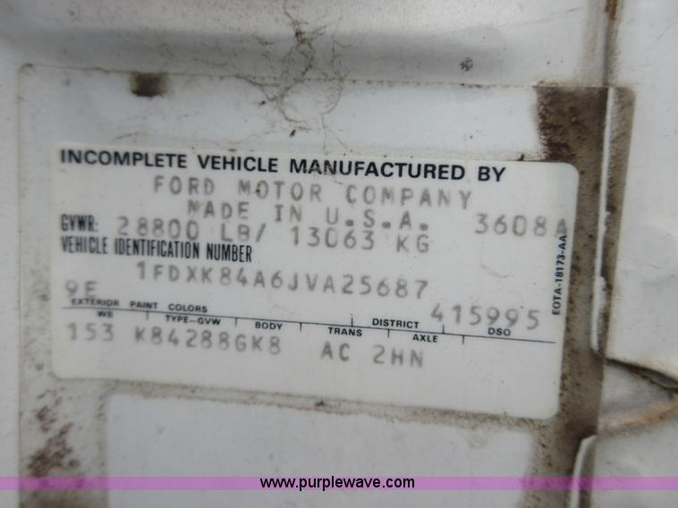 image for item I2074 1988 Ford F800 sewer jet truck