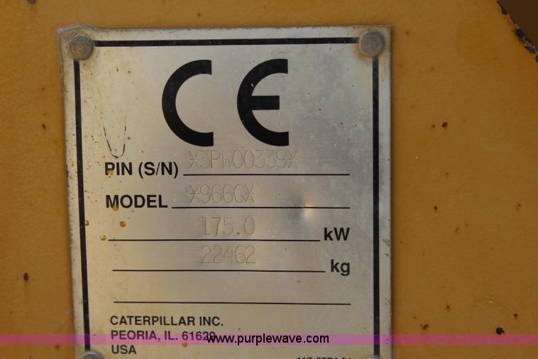 image for item J5840 1999 Caterpillar 966G wheel loader
