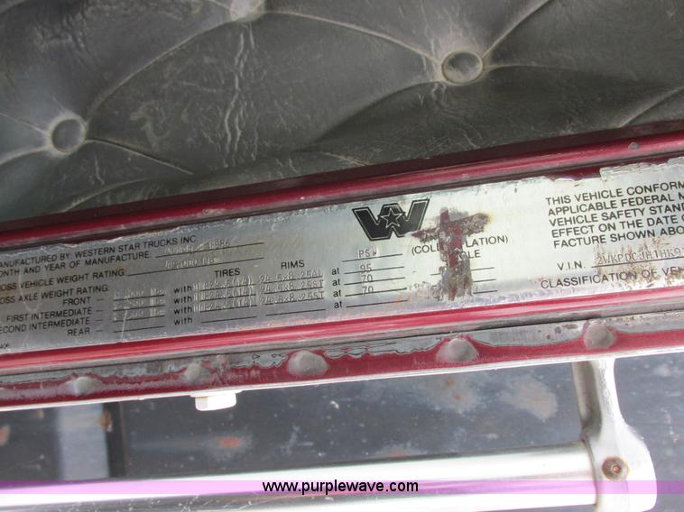 image for item K2182 1987 Western Star 4900 Series dump truck