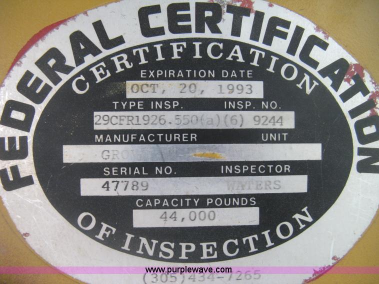 image for item K8699 1981 Grove RT522 rough terrain crane