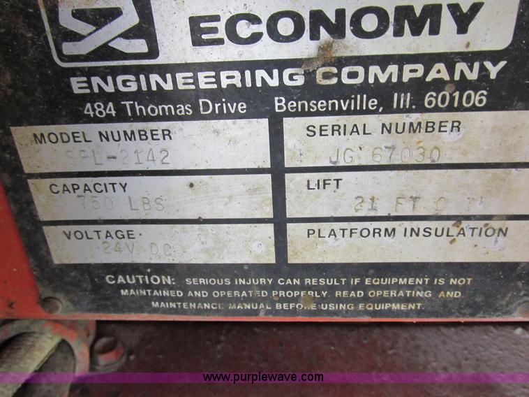 image for item L4000 Economy SPL2142 scissor lift