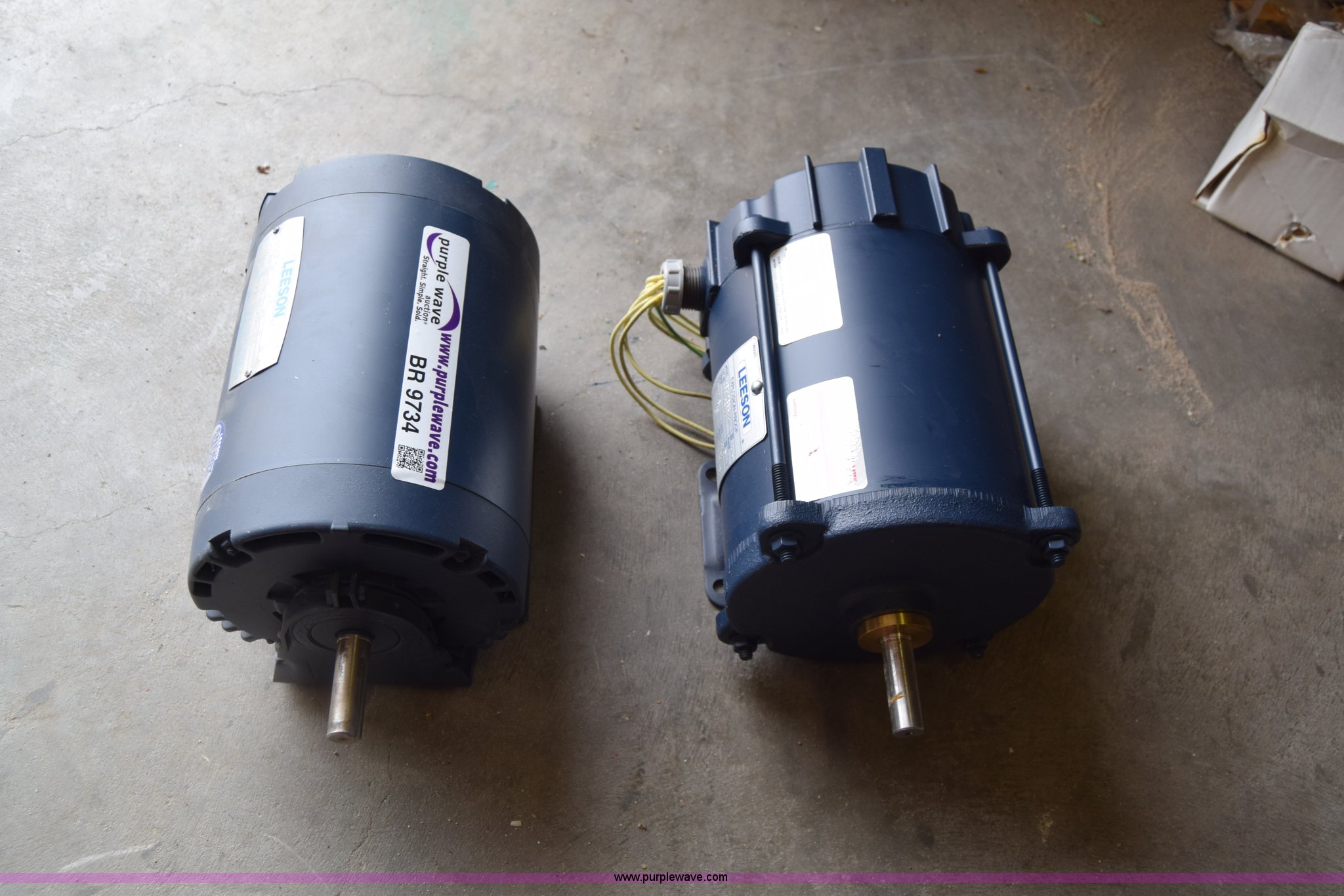 (2) Leeson electric motors in Wichita, KS Item BR9734 sold Purple Wave