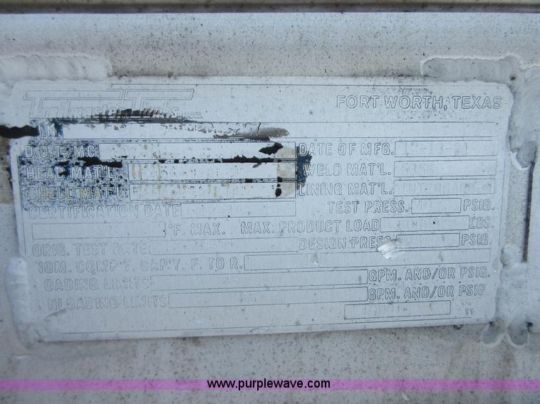 image for item I2064 1991 Trailmaster tank trailer