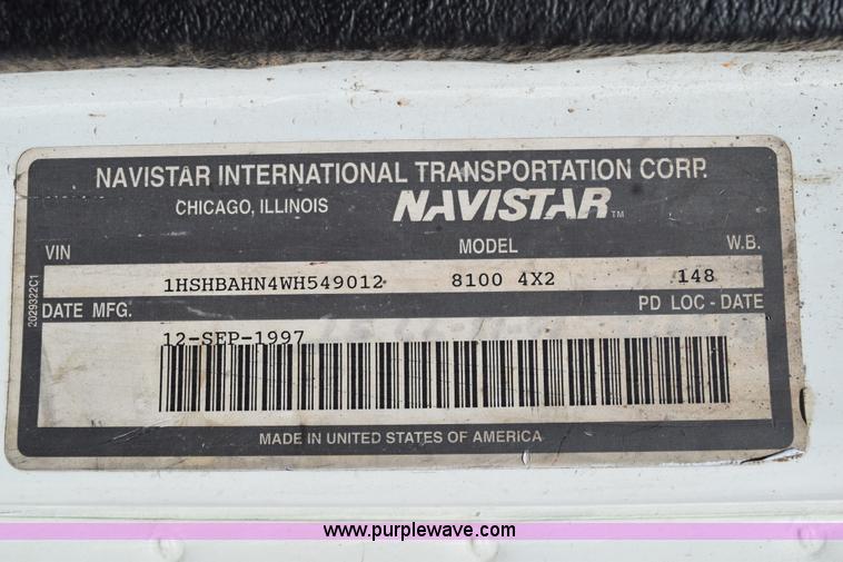 image for item K6178 1998 International 8100 semi truck