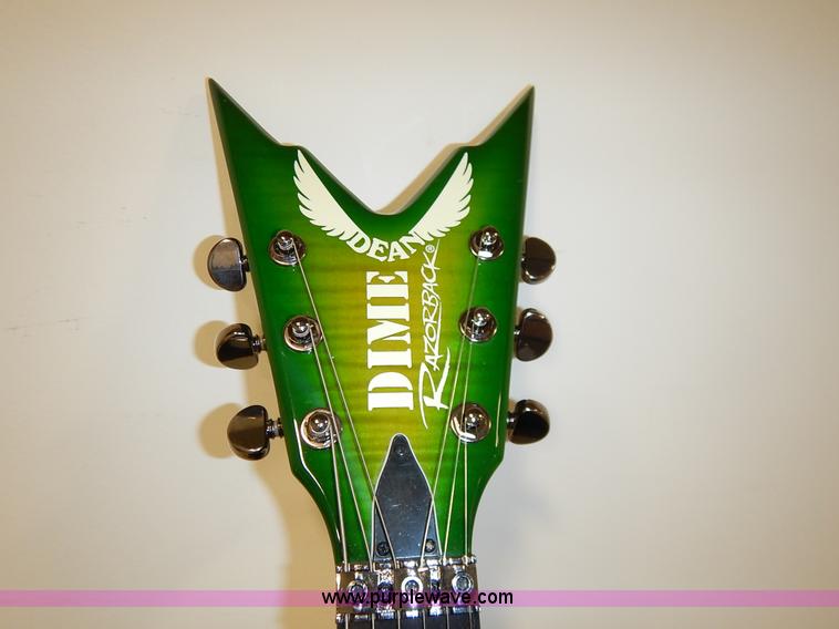 image for item BO9751 Dime Razorback green guitar