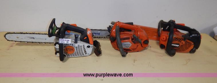 image for item BO9757 (3) assorted chain saws