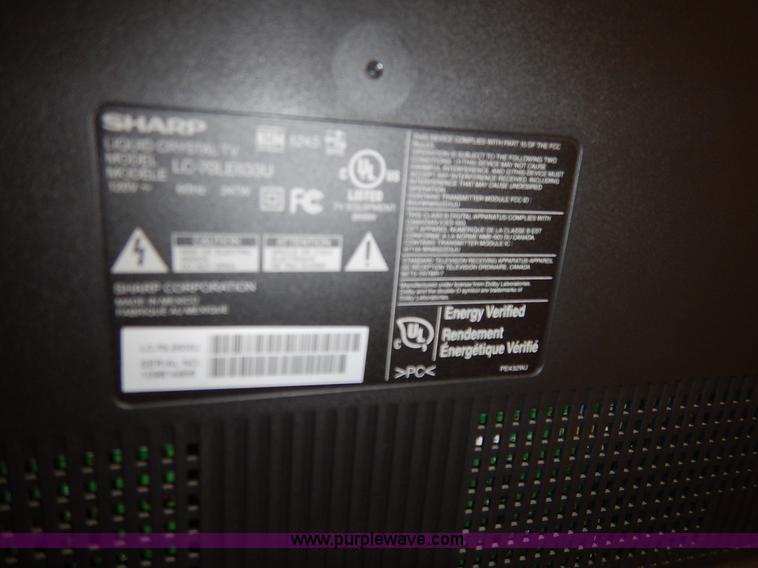 image for item BO9801 Sharp 70" liquid crystal flatscreen television