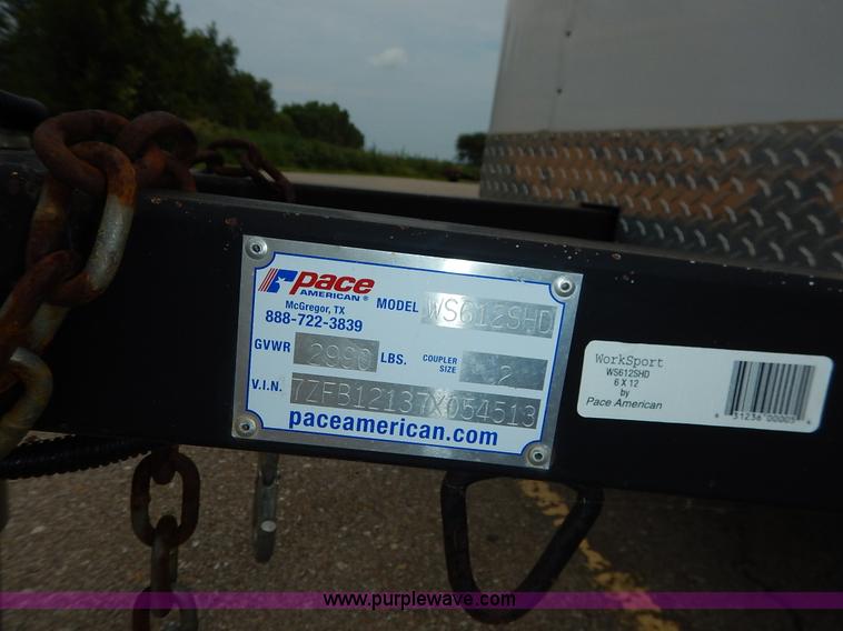 image for item J6499 2007 Pace WS612SHD enclosed cargo trailer