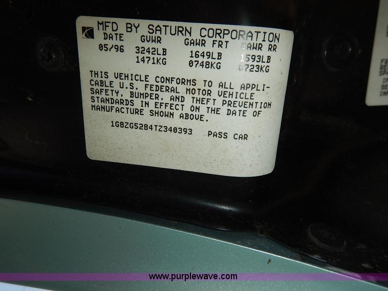 image for item K1569 1996 Saturn SL SL1