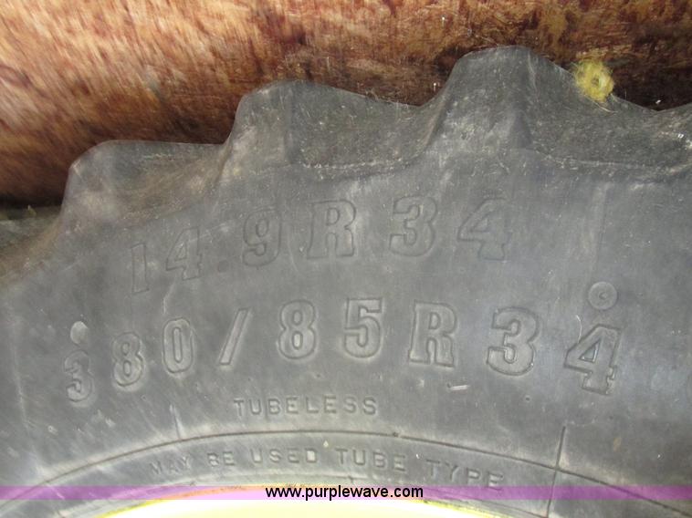 image for item AV9159 (2) John Deere dual tires and wheels with hub extensions