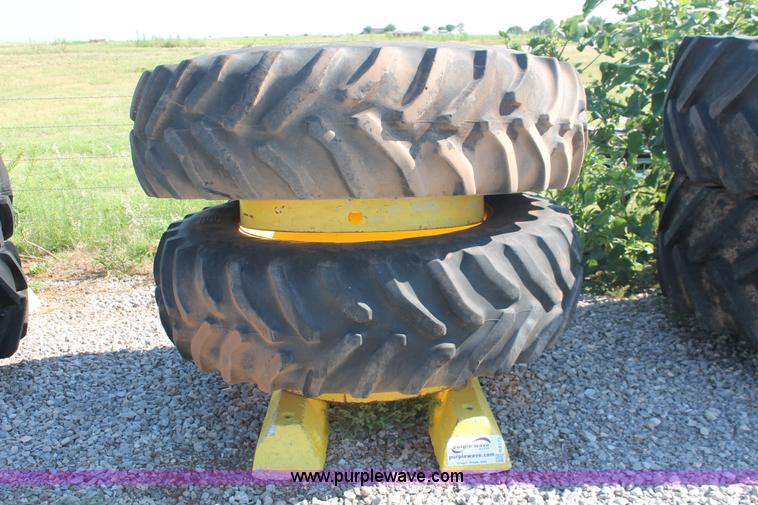 image for item H8173 (2) Goodyear 18.4R38 dual tires and wheels