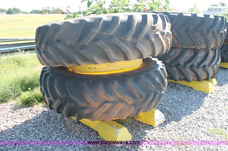 image for item H8173 (2) Goodyear 18.4R38 dual tires and wheels