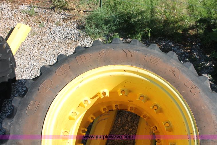 image for item H8173 (2) Goodyear 18.4R38 dual tires and wheels