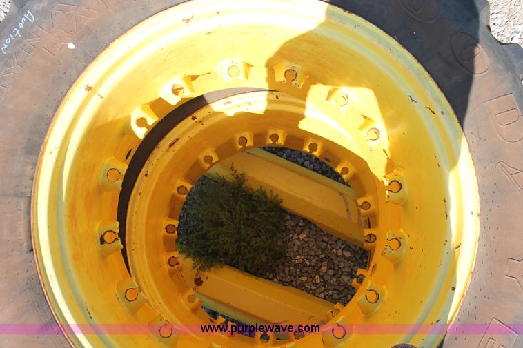 image for item H8173 (2) Goodyear 18.4R38 dual tires and wheels