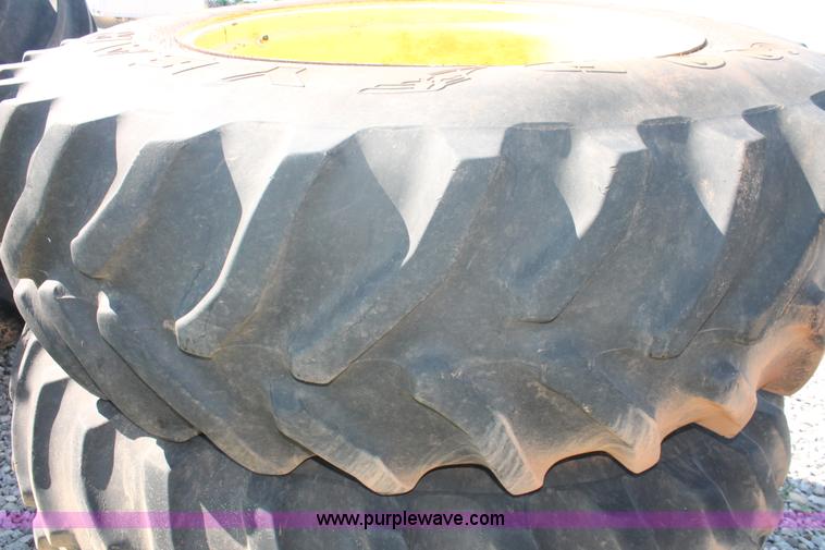 image for item H8173 (2) Goodyear 18.4R38 dual tires and wheels