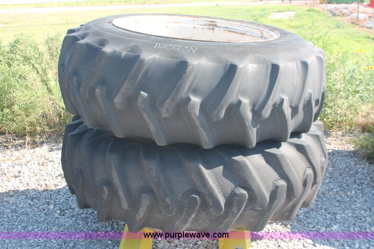 image for item H8175 (2) Firestone 18.4-38 dual tires and wheels