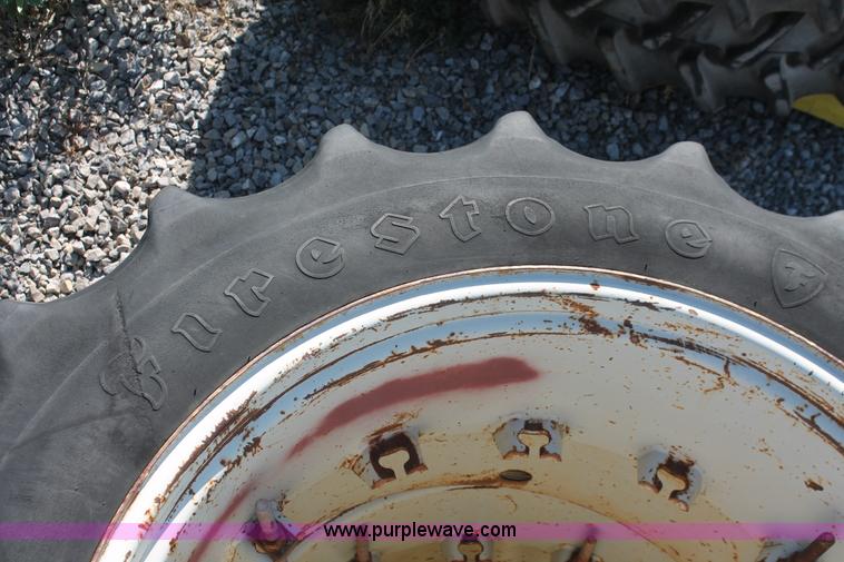 image for item H8175 (2) Firestone 18.4-38 dual tires and wheels